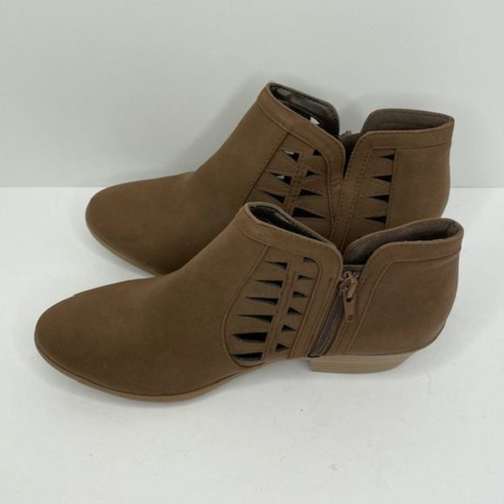 Soda Brown Low Ankle‎ Vegan Booties Chance